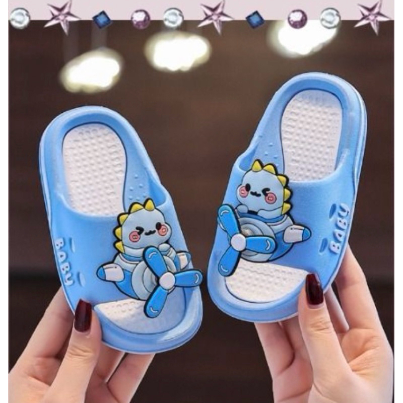 Sandal anak perempuan & anak laki-laki putar usia 2-8 tahun