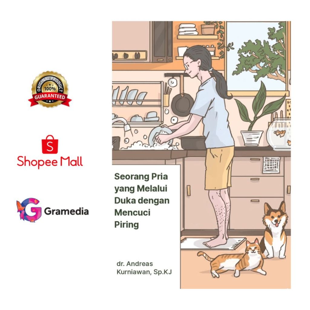 Seorang Pria yang Melalui Duka dengan Mencuci Piring