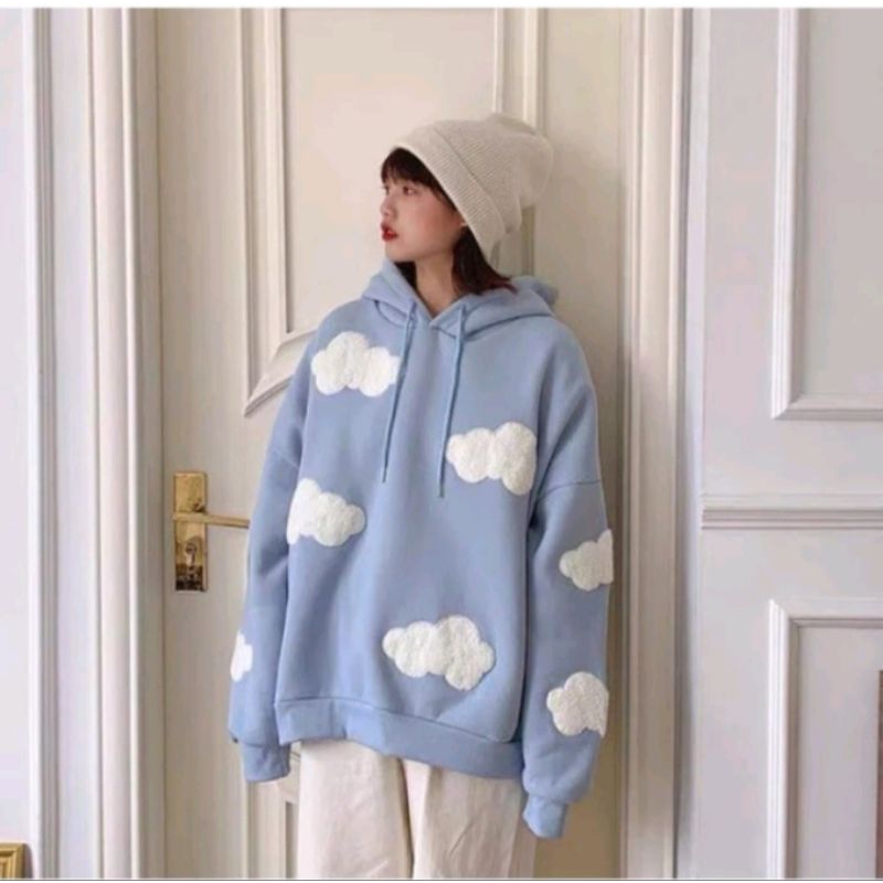 CLOUD MOON SWEATER HOODIE OVERSIZE - SWEATER WANITA KOREAN