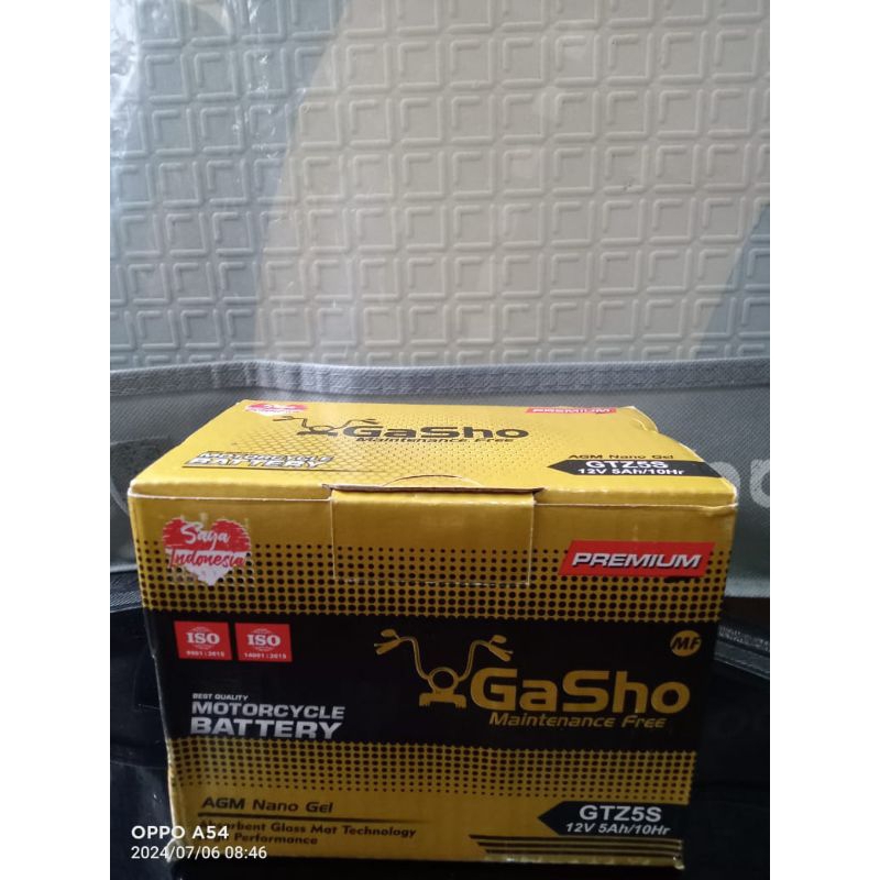 Aki kering Gasho GTZ5s GS Yuasa Amaron Honda