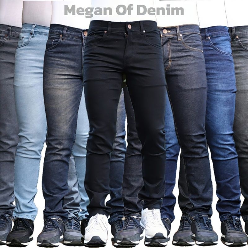 Celana Panjang Jeans Pria Polos Slimfit Original Handmade