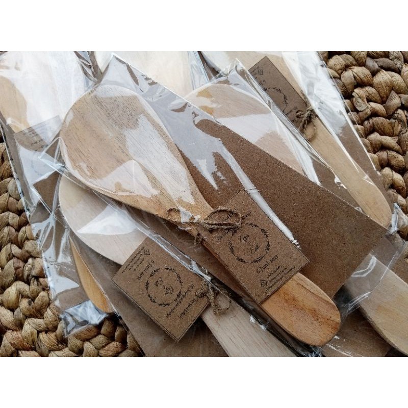 Souvenir Centong Kayu Kemas Rustic - Souvenir Centong Kayu