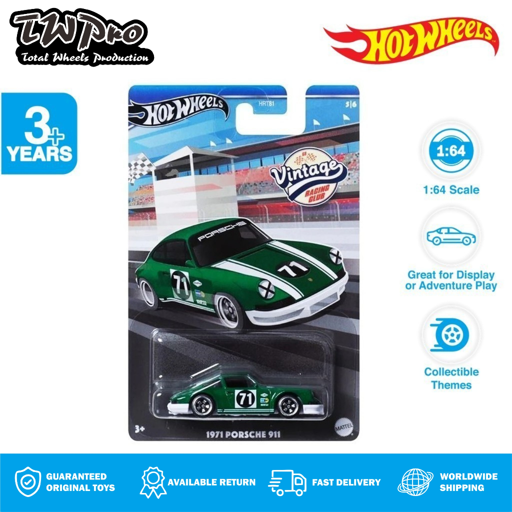 Hot Wheels Vintage Racing Club 1971 Porsche 911 - TWPRO - TW PRO