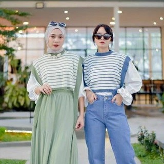 ROMPI YURA RAJUT / MAYDEN ROMPI RAJUT CROP TALI WANITA / YURA VEST BLASTER /  VEST RAJUT CROP TALI S