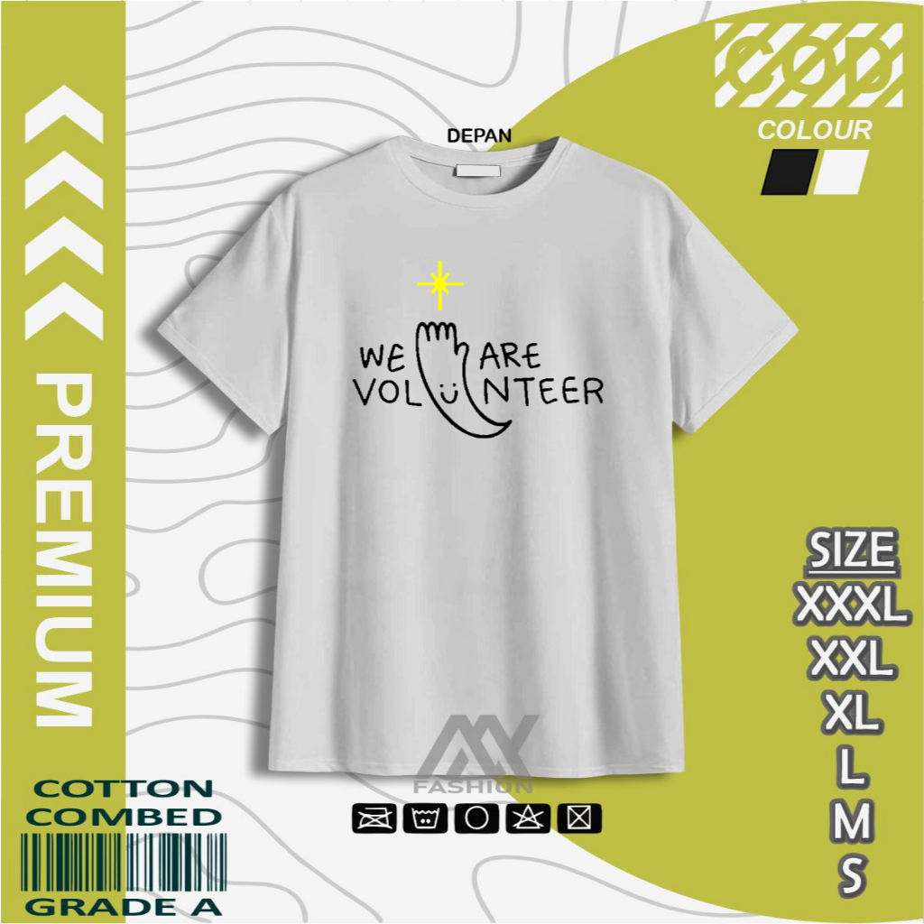 VOLUNTEER | Kaos We Are The Series Volunteer Drama Thailand | TShirt Volunteer Katun 24s