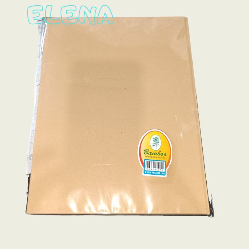 

sampul buku coklat uk. kwarto/1 bks = 20 lbr/sampul buku craft