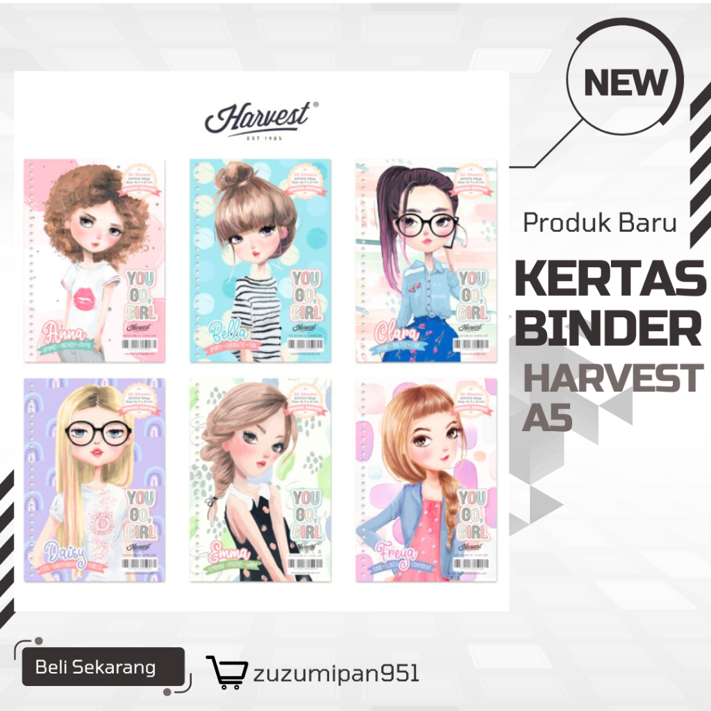 

Loose Leaf/Kertas Binder Harvest A5|Kertas Binder Harvest A5-Kualitas Premium untuk Setiap Kebutuhan