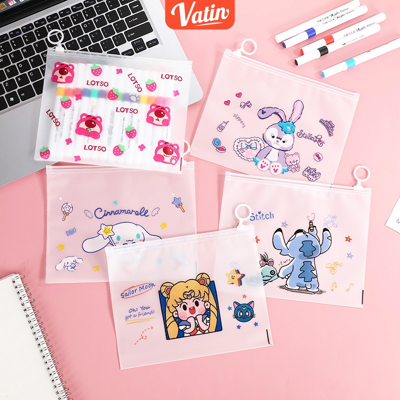 

kotak pensil ins tas penyimpanan transparan kapasitas besar organization tas stationery tas-Vatin_Shop