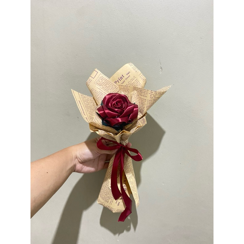 KADO UNTUK PACAR!! buket bunga satin single