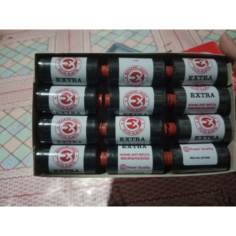 BENANG JAHIT EXTRA 500 YARDS
1 BOX (1 LUSIN) isi 12 pcs