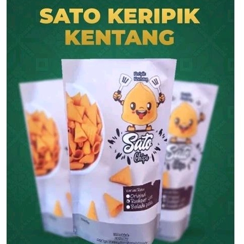 

Sato Keripik Kentang camilan enak camilan ringan snack makanan kekinian super duper kriuk snack halal UMKM asli Indonesia tresnan approved