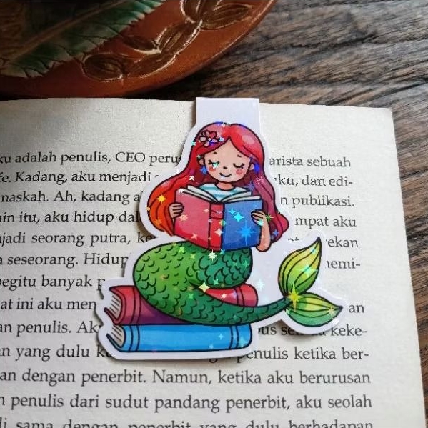

Pembatas Buku Magnet | Handmade Magnetic Bookmark | Mermaid