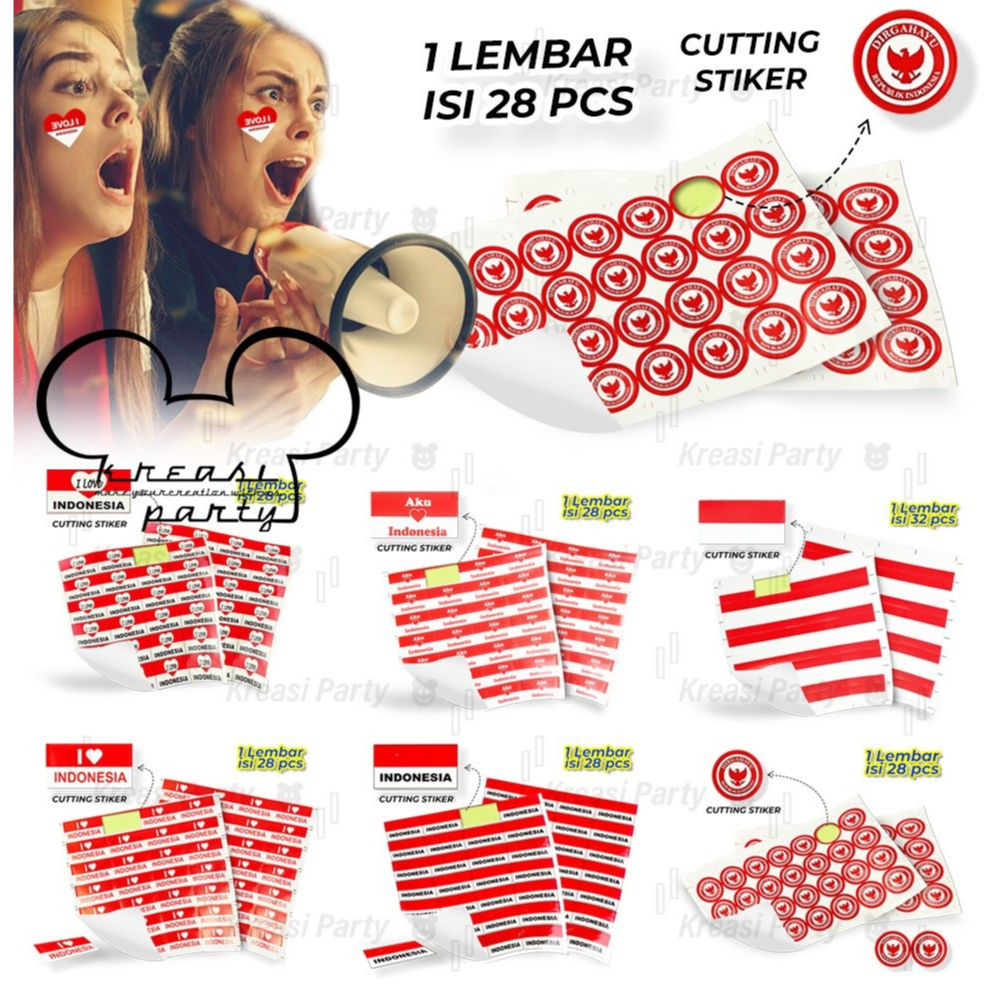 

Stiker Pipi Merah Putih HUT RI/ Stiker Dirgahayu / Stiker HUT RI / Stiker Bendera