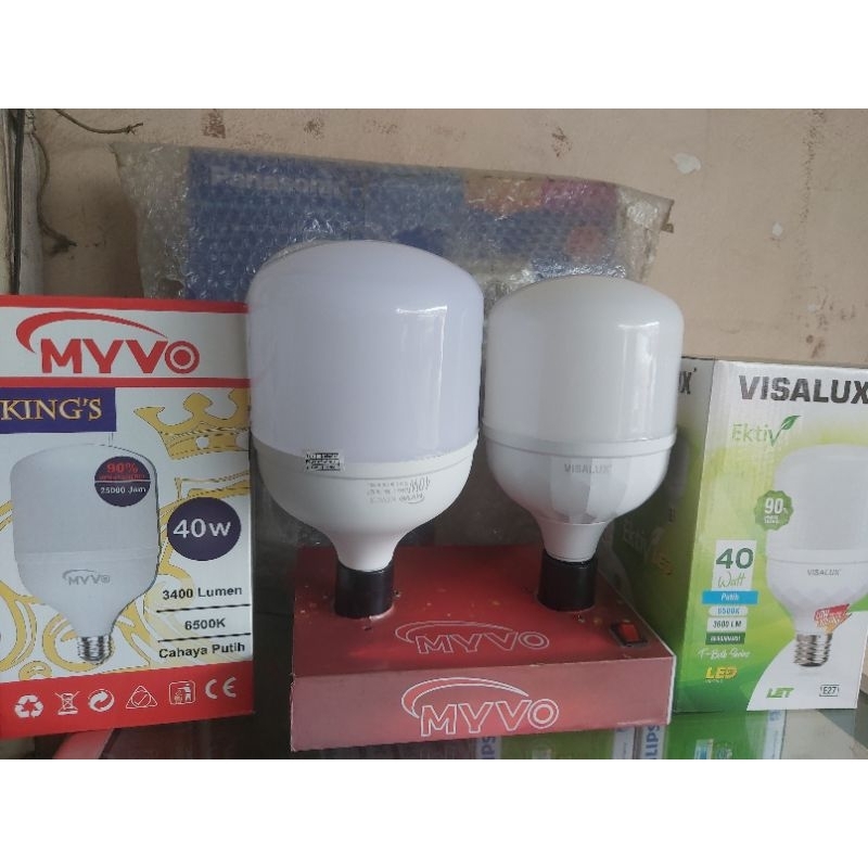 MYVO & VISALUX 40 WATT LAMPU LED MURAH 3400 & 3600 LUMEN COOL DAYLIGHT 6500 K HEMAT ENERGI