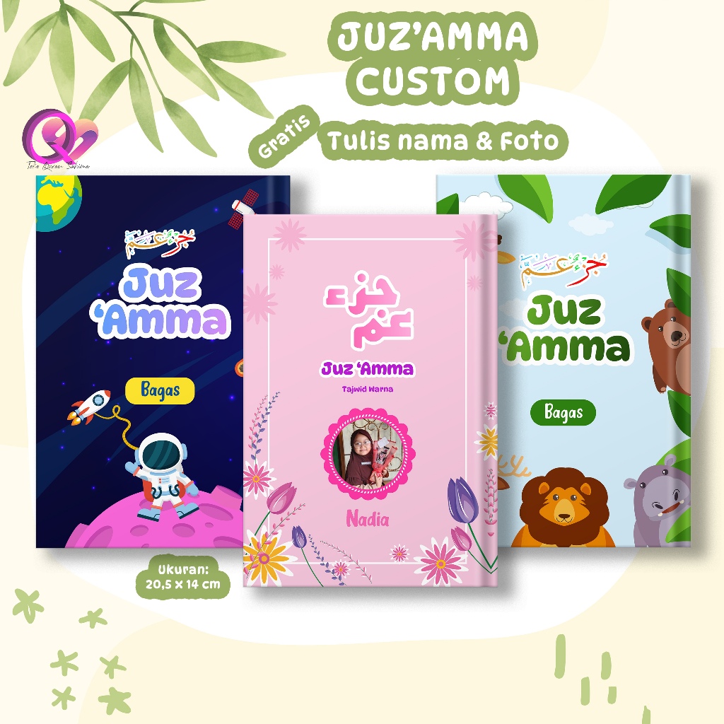 Juz Amma Anak Custom Nama Foto Juz'amma For Kids Custom Foto - Buku Juz Amma Soft Cover