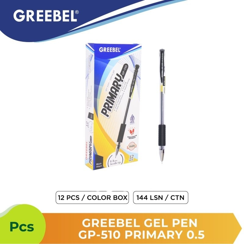 

pulpen gel joyko/GREEBEL GEL PEN GP-510 PRIMARY 0.5 1 lusin