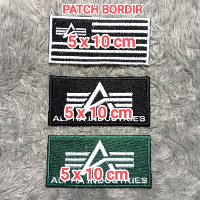 PATCH/LOGO BORDIR/EMBLEM BORDIR/PATCH ALPHA INDUSTRIES/PATCH AUTHENTIC