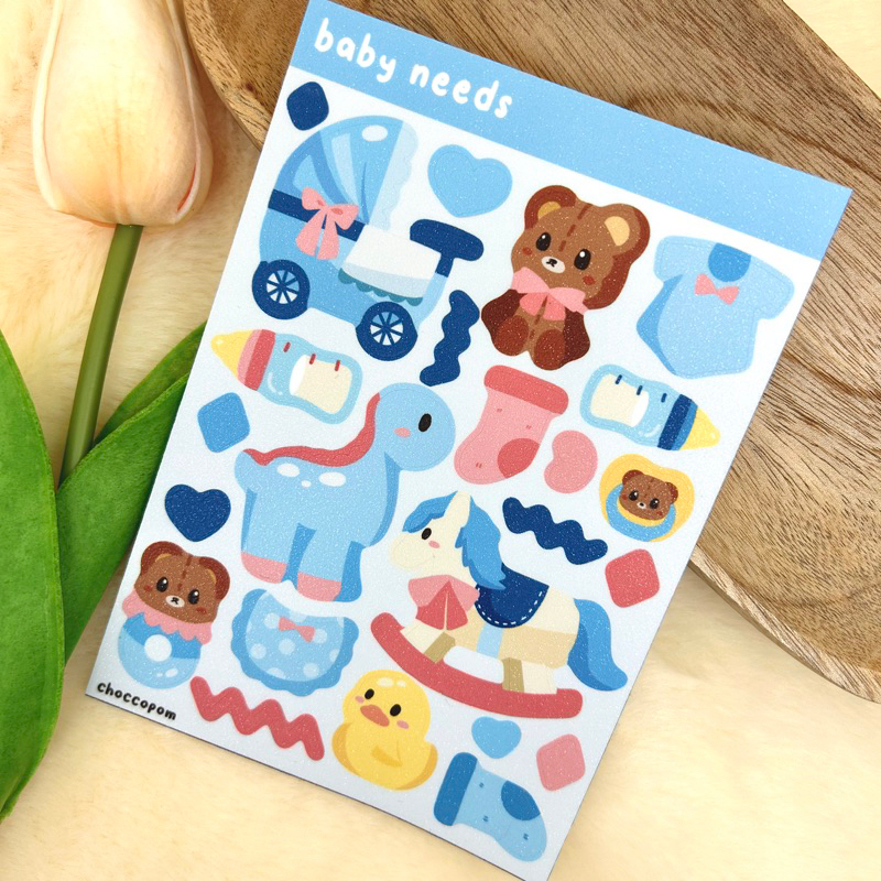 

Choccopom Deco Sticker Sheet - Baby Needs