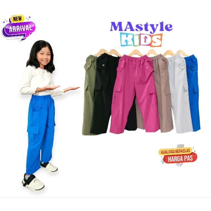 Celana Kulot Cargo Anak Perempuan Celana panjang anak parasut