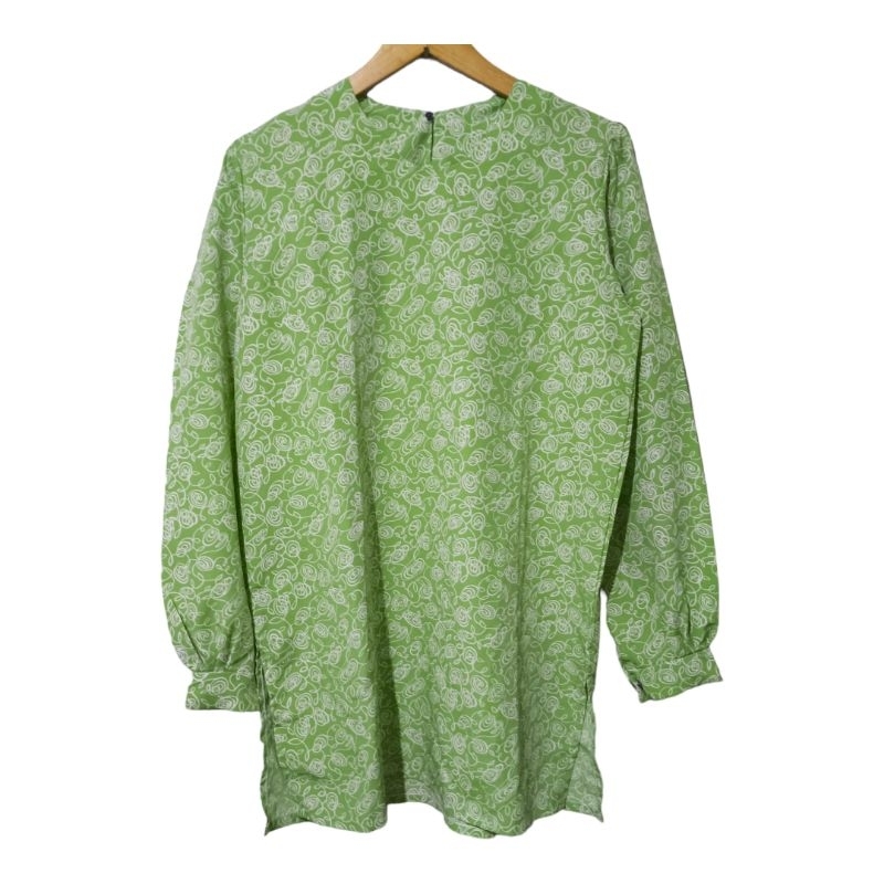 Setelan wanita tunik pinggang karet fit L (minus)