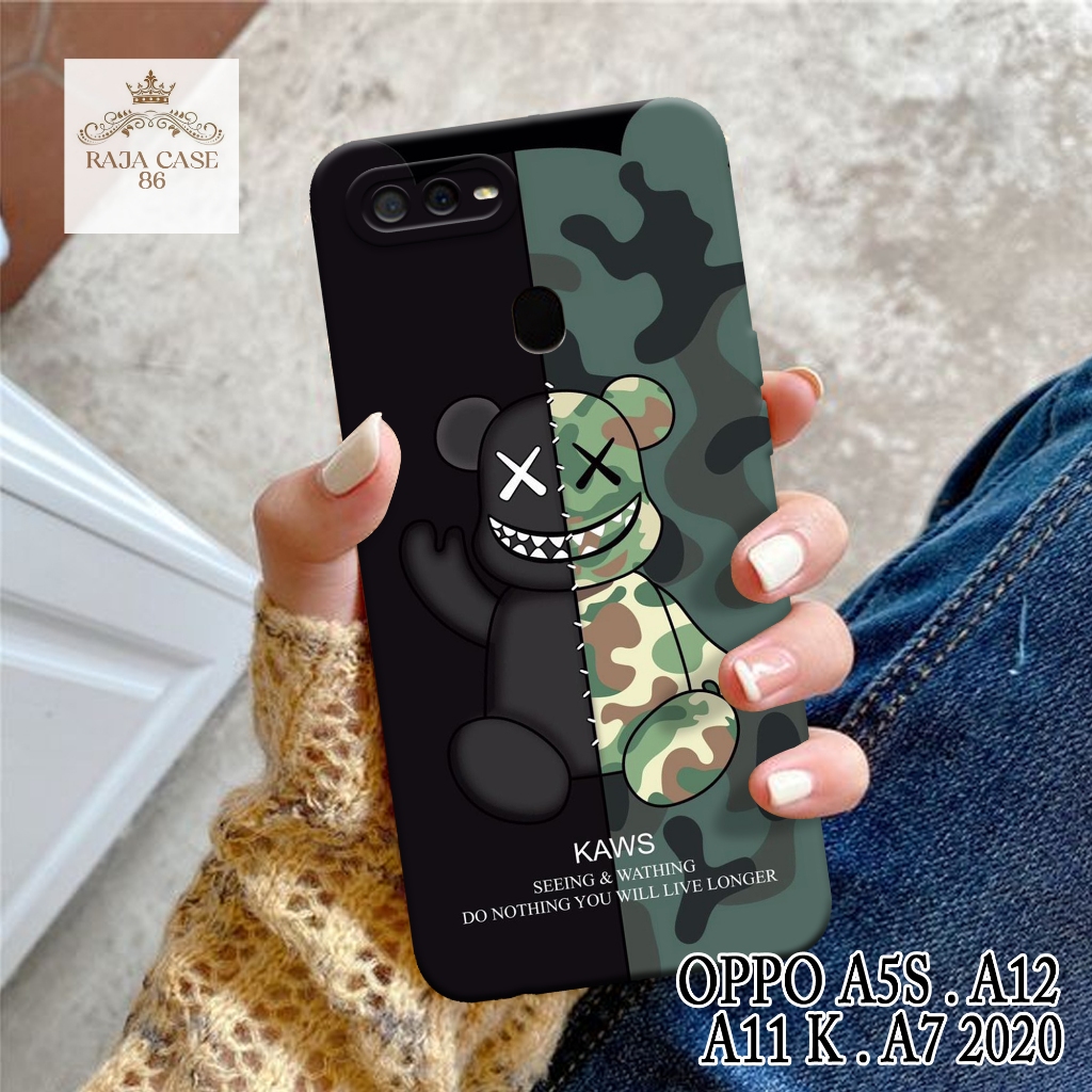 Casing Oppo A5s A12 F5 A11K - Softcase Oppo A5S A12 A11K A12 - Motif case KAWS - OPPO - Rajacase - C