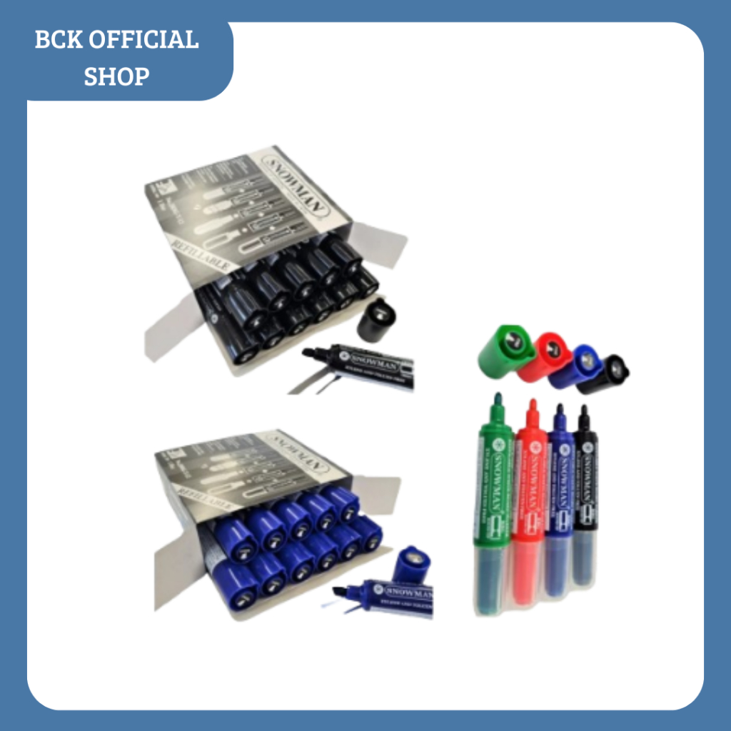 

Spidol Whiteboard Snowman Refillable RBG-12 & Refill CRBG-12 (PCS)