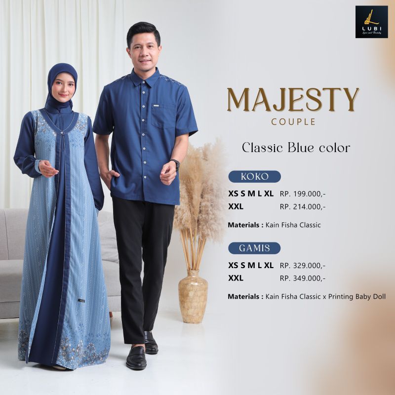 Majesty Couple by Lubi | Couple Lubi Terbaru | Gamis Lubi Majesty | Koko Lubi Majesty | Gamis Layer 