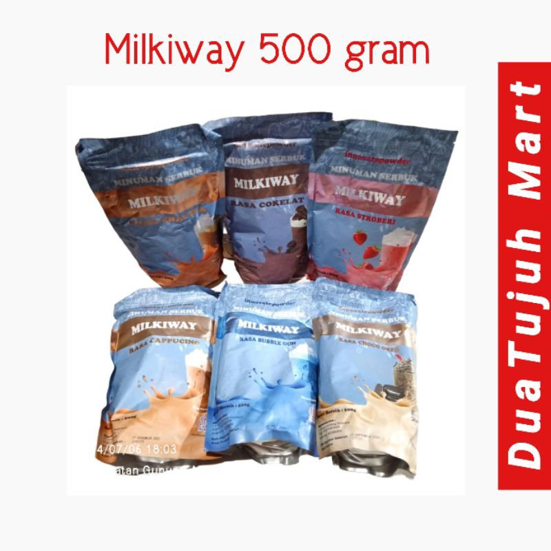 

Milkiway Minuman Serbuk 500 gram/Chocolate/Cappucino/Bublegum/Choco Oreo/Thai Tea/Strobery