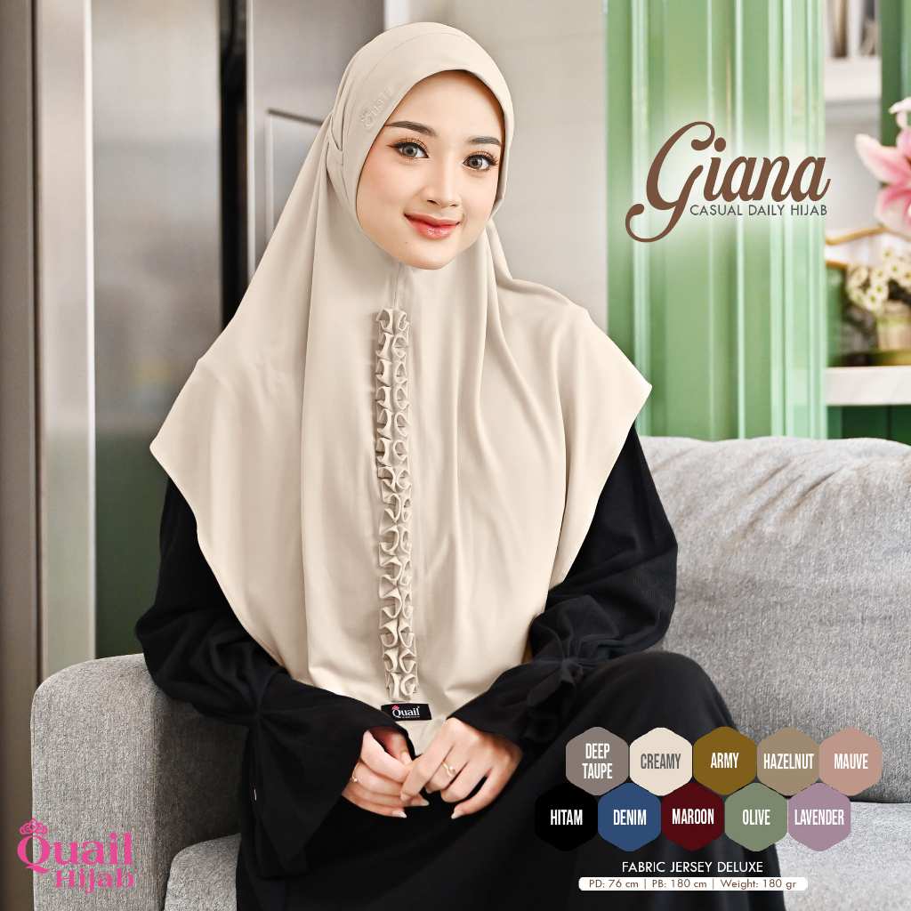 Quail Hijab - GIANA HIJAB INSTAN ORI QUAIL JERSEY PREMIUM ORIGINAL QUAIL HIJAB