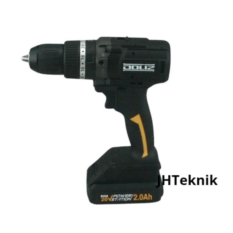 JHTeknik Mesin Bor Cordless 13mm Brushless 20V Doliz BD 617/Bor Baterai Cordless Brushless 13mm 20V