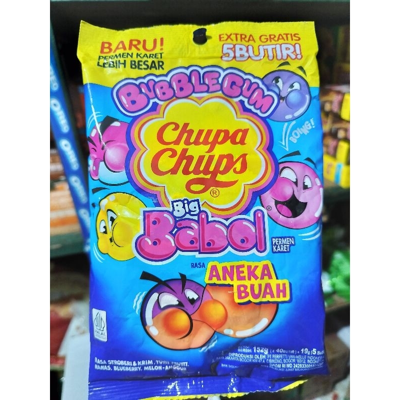 

Chupa Chups Permen Big Babol Permen Karet isi 40 Pcs