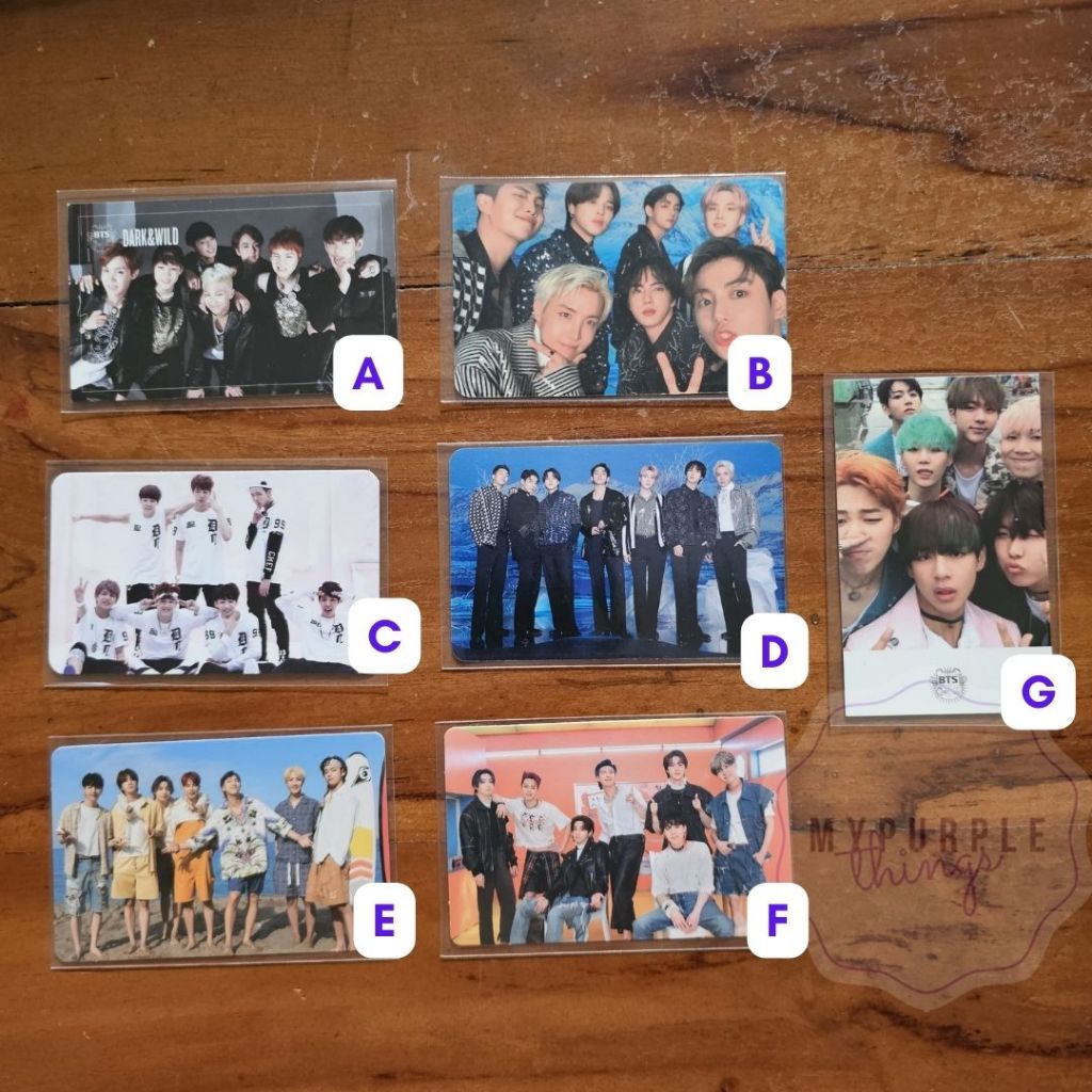 [Ready] BTS OFFICIAL Group OT7 Photocard Album Dark Wild Butter HYYH DICON