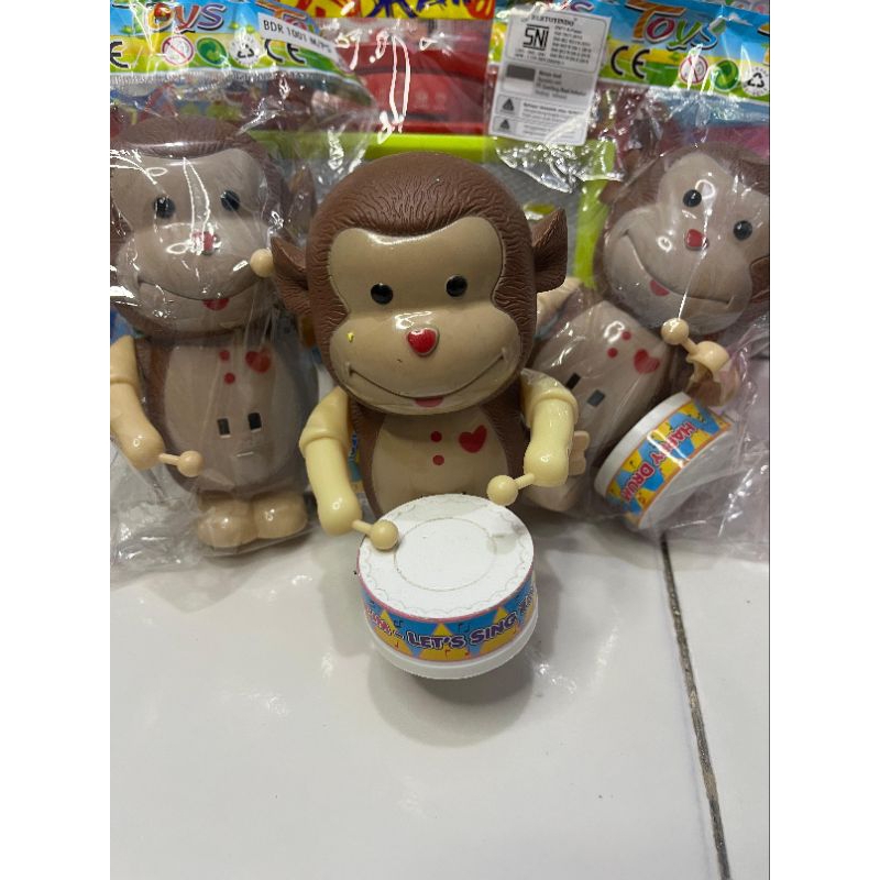 MAINAN MONYET DRUM VIRAL LUCU