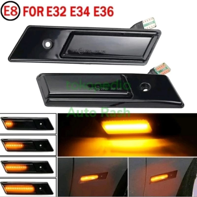 BMW E32 E34 E36 Dynamic side marker turn signal sein 1 set kanan kiri