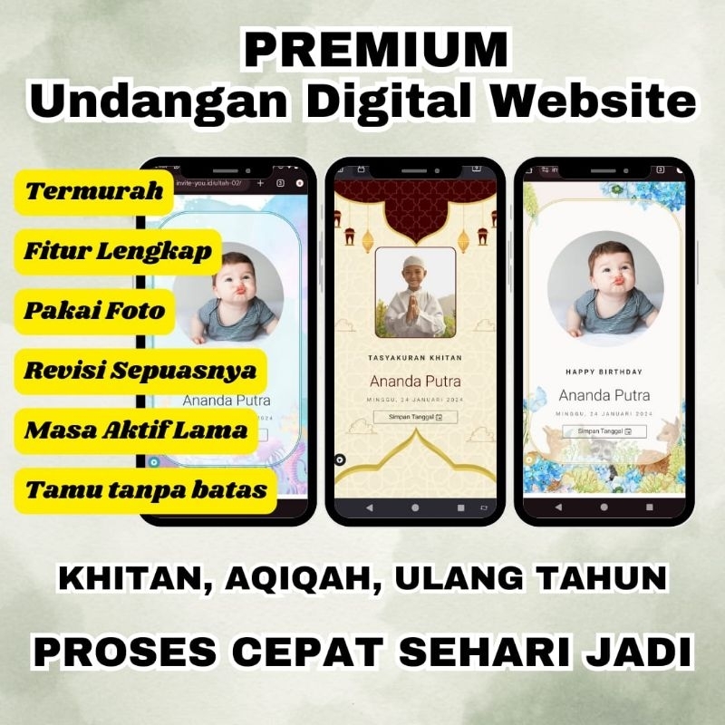 Undangan Digital Website Khitan Aqiqah Ultah