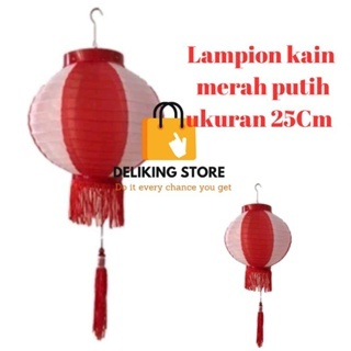 Lampion merah putih Isi 2 HUT RI 17agustus lampion merah lampion kain lampion kertas