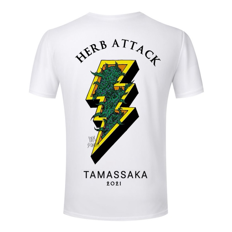 TAMASSAKA - Kaos 420 Herb Attack , Baju Unisex Pria/Wanita Premium