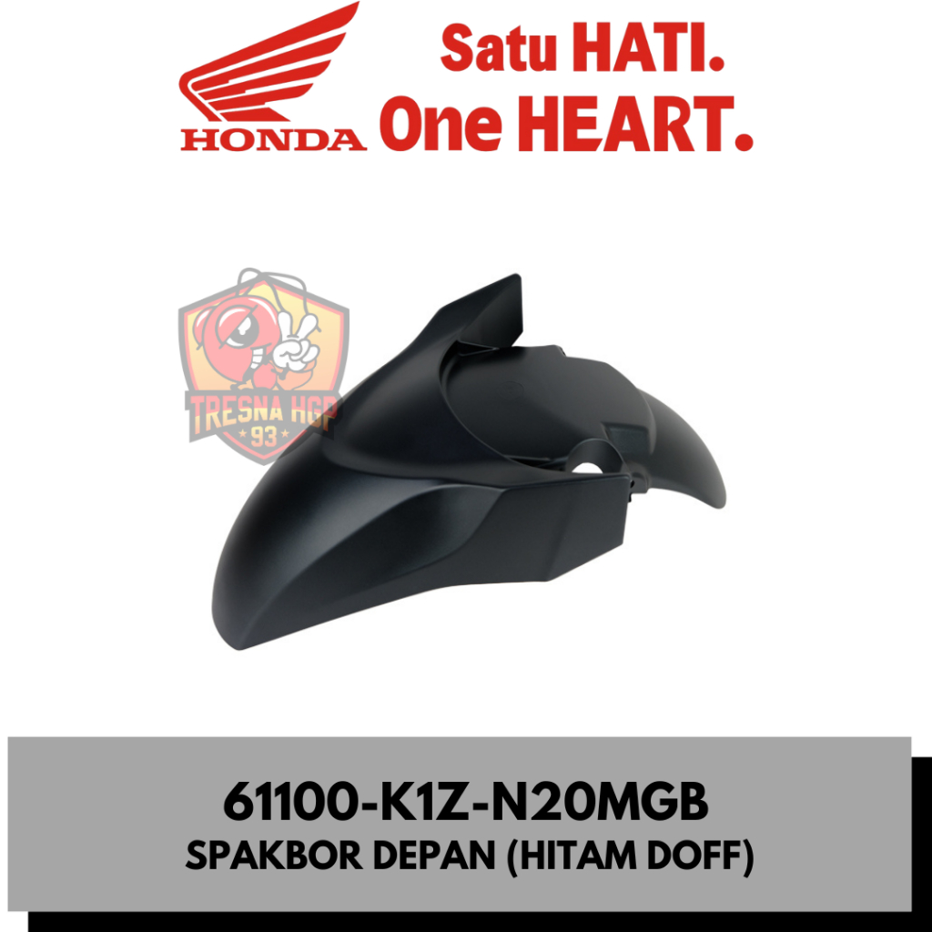 61100-K1Z-N20MGB SPAKBOR DEPAN HITAM DOFF PCX 160 K1Z ORIGINAL | FENDER FR 61100K1ZN20MGB