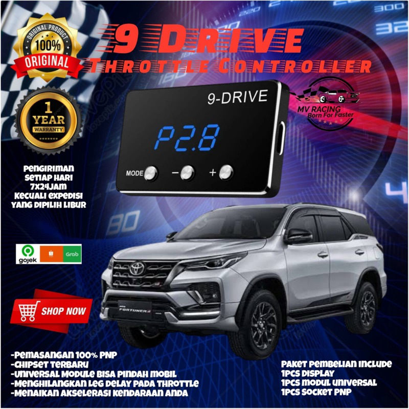 Original 9 Drive Throttle Controller Universal module TOYOTA FORTUNER VRZ GR 9Drive Piggyback ECU Re