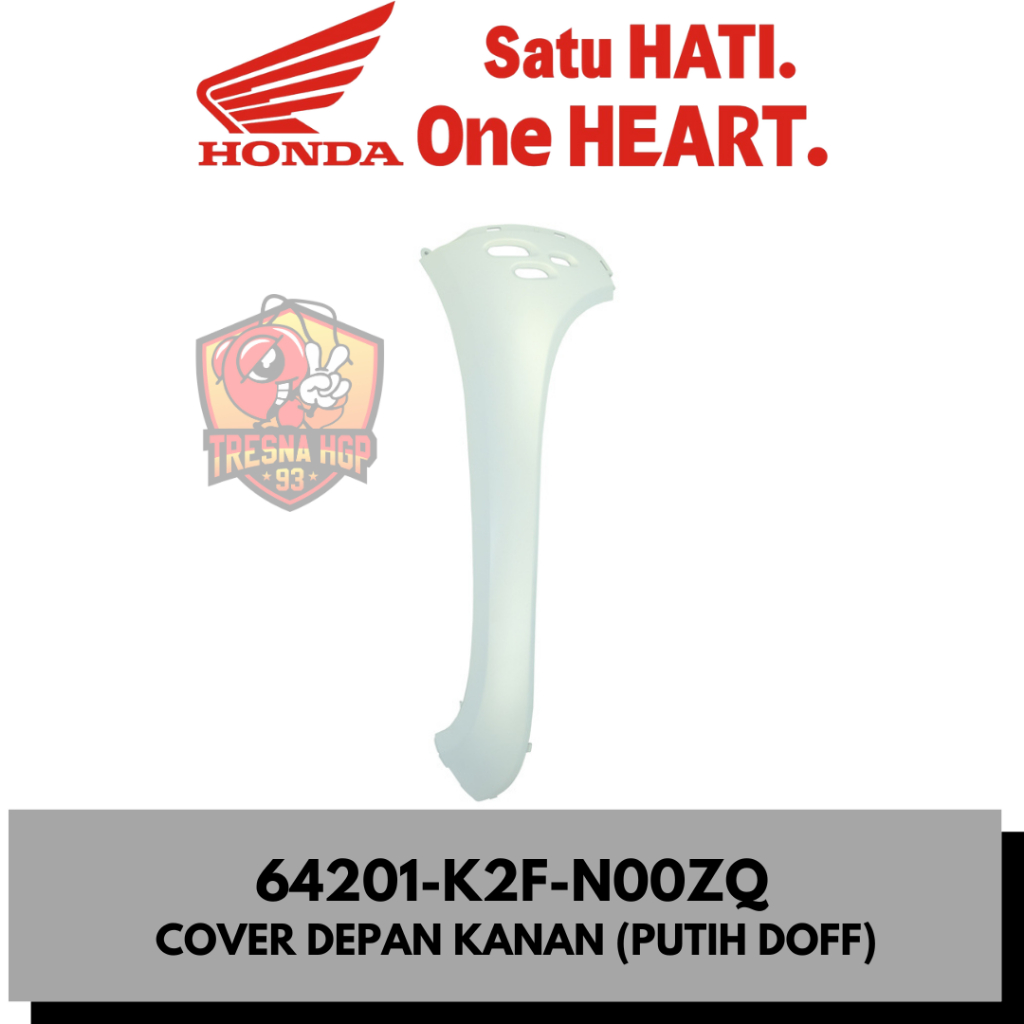 64201-K2F-N00ZQ COVER DEPAN KANAN PUTIH DOFF SCOOPY ESP K2F ORIGINAL | COVER R FRONT 64201K2FN00ZQ