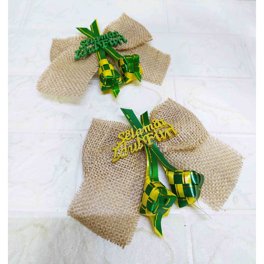 

TERBARU Pita Burlap Ketupat Selamat Idul Fitri Pita Hampers acc Lebaran