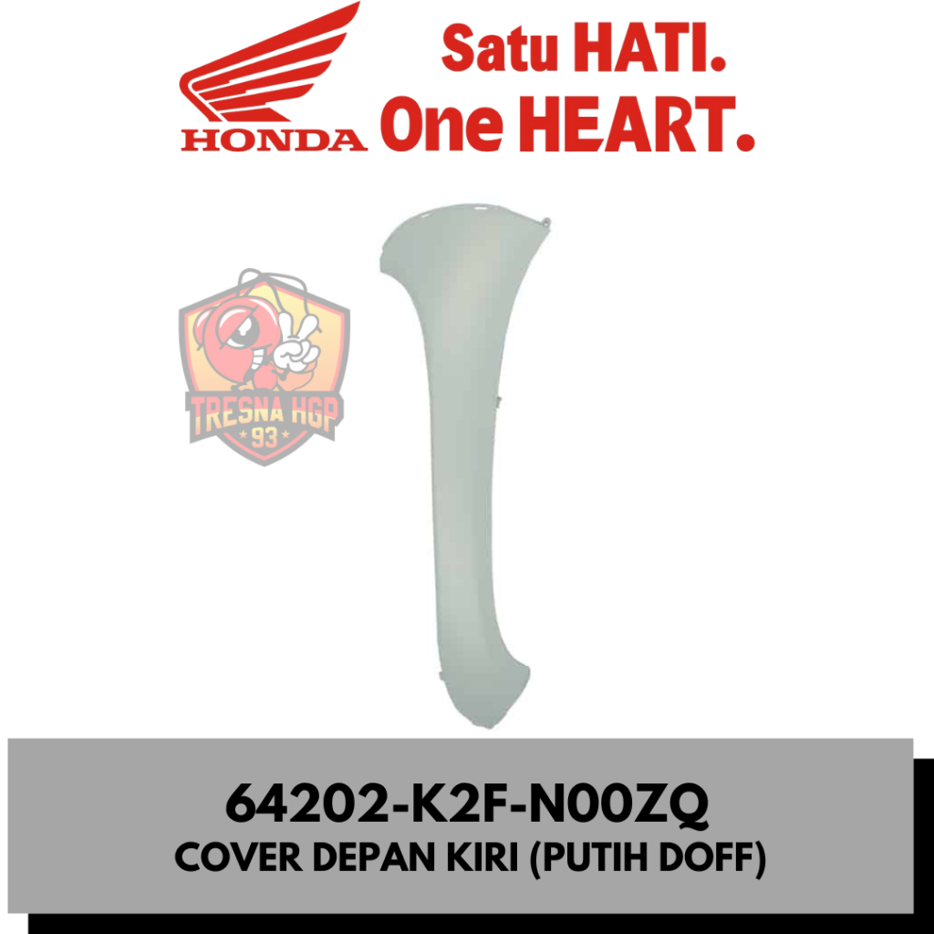 64202-K2F-N00ZQ COVER DEPAN KIRI PUTIH DOFF SCOOPY ESP K2F ORIGINAL | COVER R FRONT 64202K2FN00ZQ