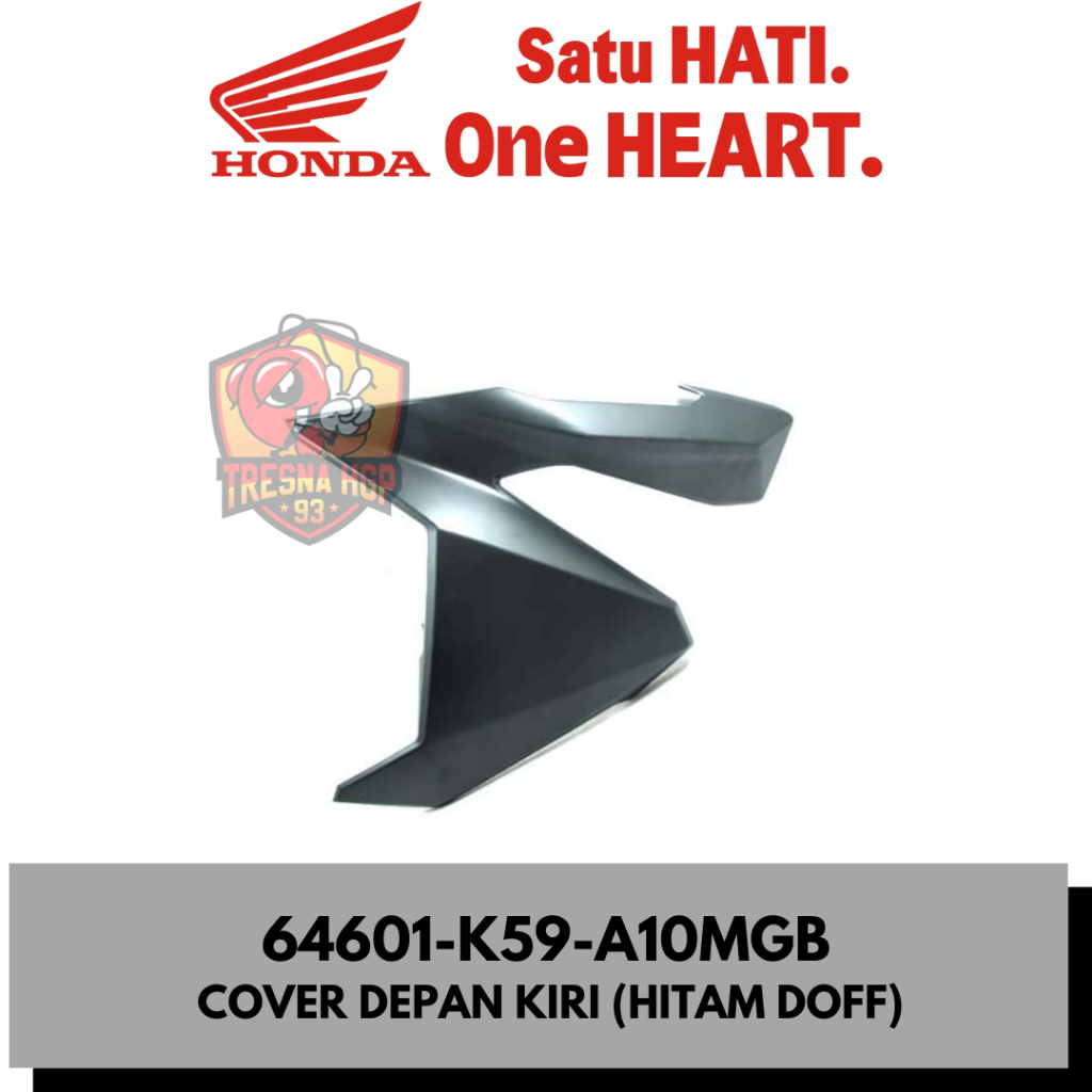 64601-K59-A10MGB COVER DEPAN KIRI HITAM DOFF VARIO ESP 150 K59 LED OLD ORIGINAL | COVER L FRONT 6460