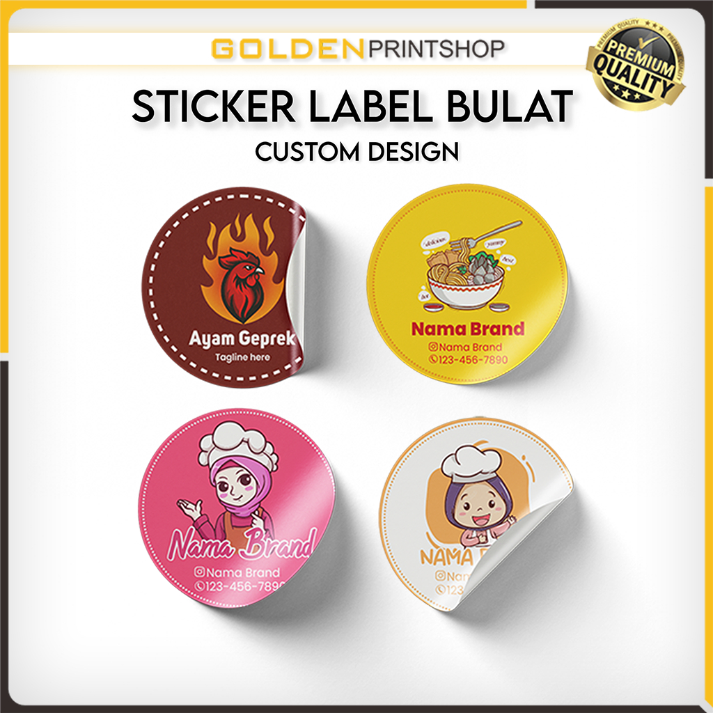 

Cetak Sticker Custom Bulat Tinggal Tempel - Untuk Kemasan Makanan Minuman Dan Produk Lainnya Bahan Chromo Kualitas Terbaik Tidak Luntur