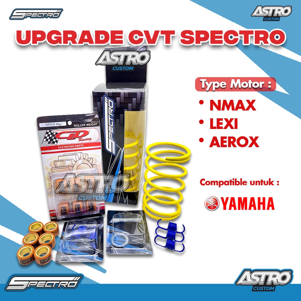 WAH Upgrade CVT Astro Nmax Aerox 155 Lexi 125 Per CVT Roller Per Kopling RPM Spectro