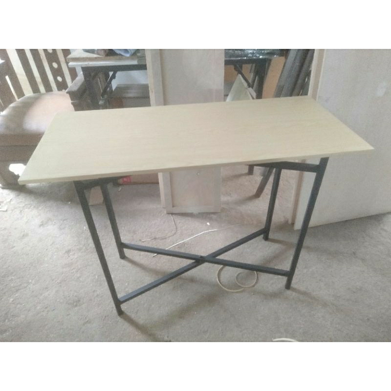 meja makan kaki silang ukuran 120x80x70 100x80x70 120x65x75