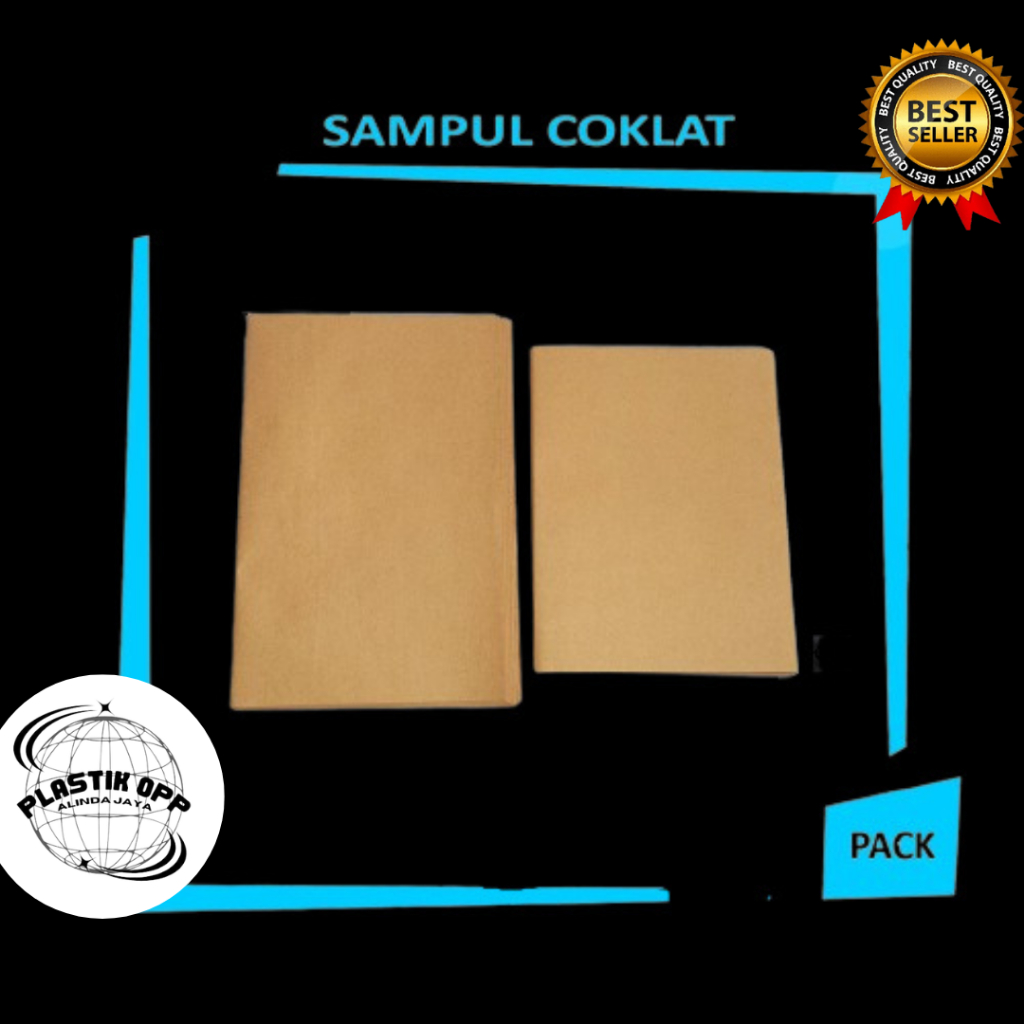 Sampul Buku - Coklat Polos - Ukuran Kwarto Samson 38-58 / Kertas Sampul Buku Sekolah Warna Coklat / 