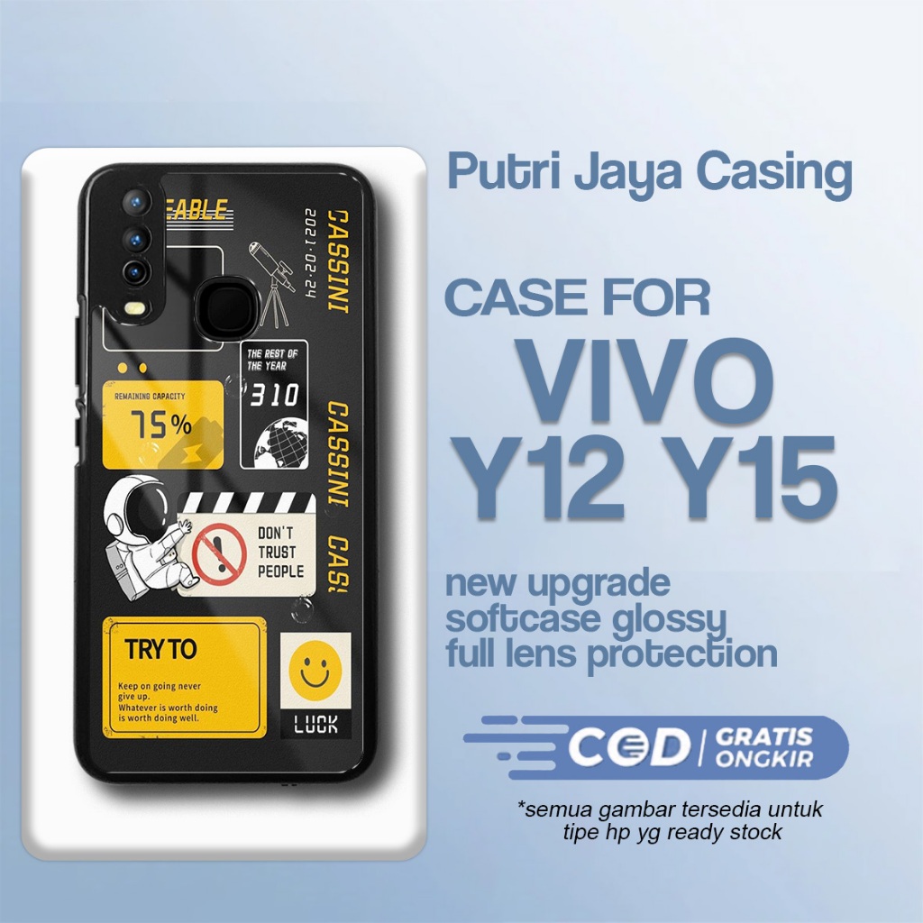 Case Vivo Y12 Y15 Terbaru - Casing Vivo Y12 Y15 - Motif Aesthe baru - Hardcase Premium Glossy - Soft
