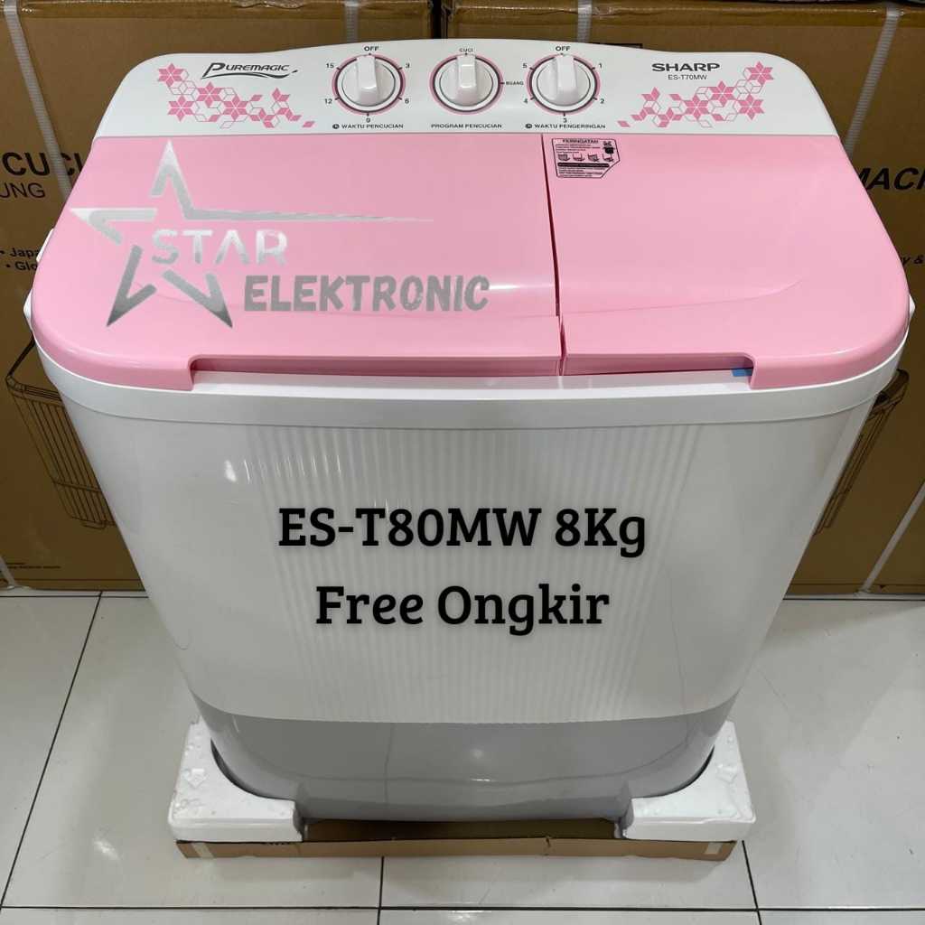 Mesin Cuci SHARP 2Tabung 80MW 8Kg Puremagic