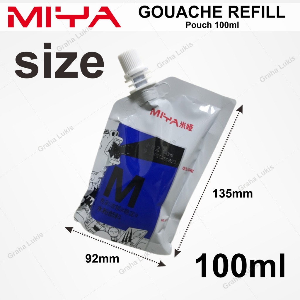

H7Y Miya Himi Gouache Refill Pouch 100 Ml Non-Toxic